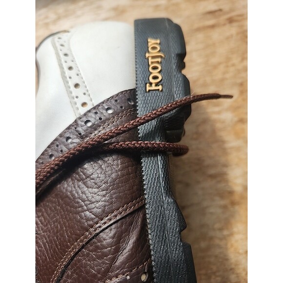 FootJoy Golf Shoes Men\'s Size 13 Medium Stock #45500 white & Brown main image 14
